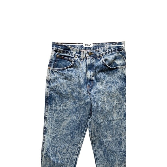 Vintage 80s H.I.S Acid Wash Jeans Mens Size 31 x 30 Made in USA Straight Leg 90s - Picture 8 of 11